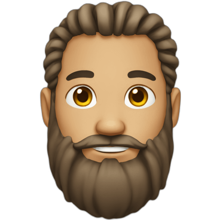 man bun with beard emoji