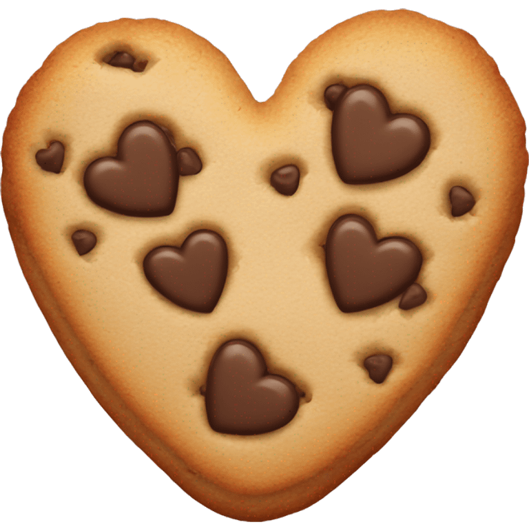 a cookie shaped like a heart emoji