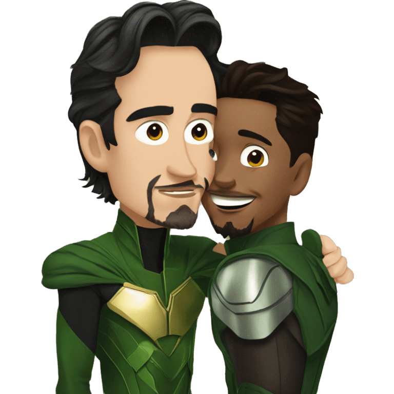 Loki kisses tony stark emoji