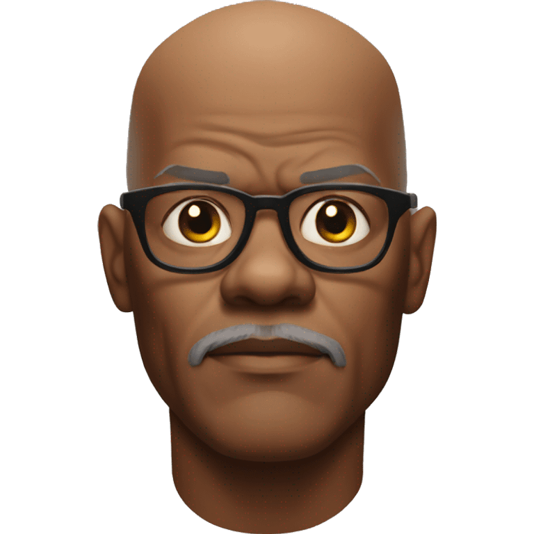 bald samuel l jackson serious emoji