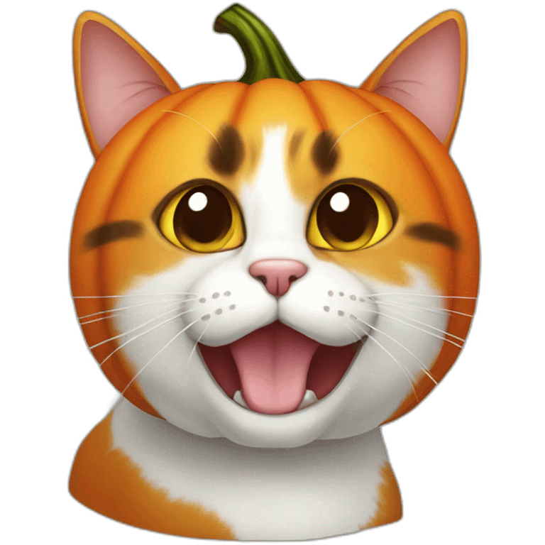 Pumpkin cat emoji