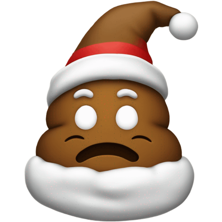 The original poop emoji wearing a Santa hat  emoji