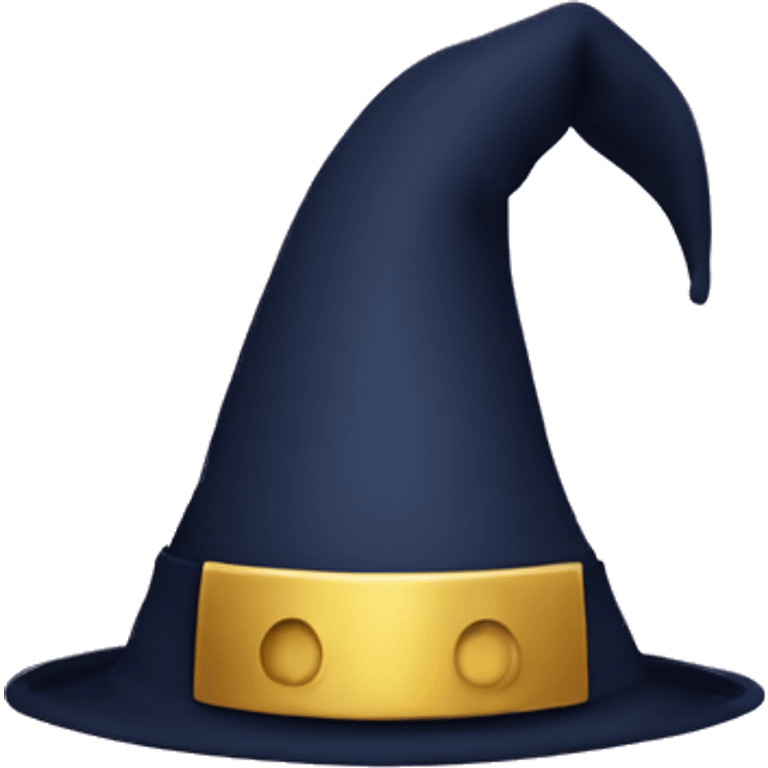 wizard's hat very simple and flat with a gold star emoji