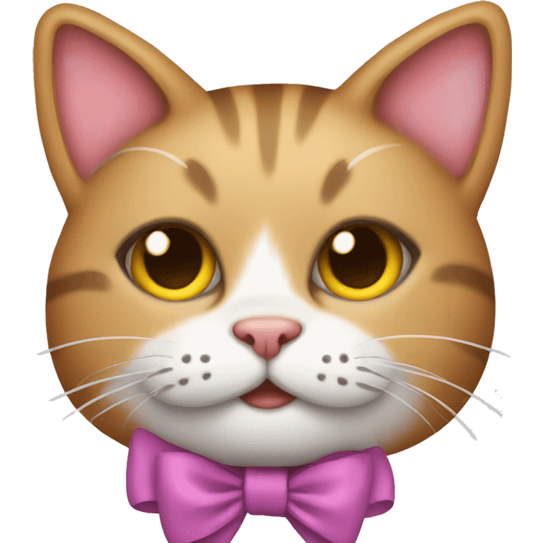 Cat with bows emoji