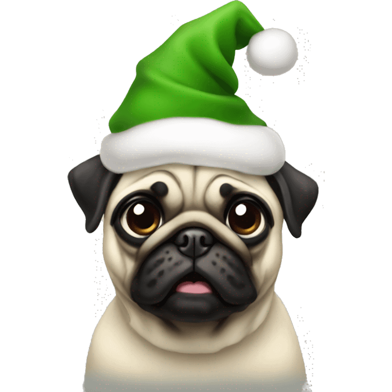  Christmas pug emoji