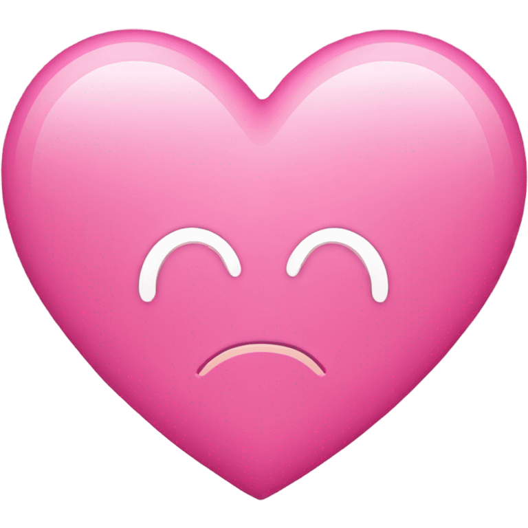 Standard iphone-style emoji shaped pink heart emoji