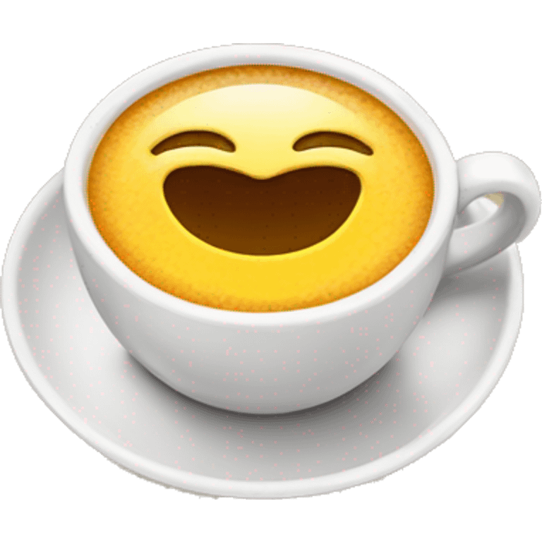 Taza de café y sol emoji