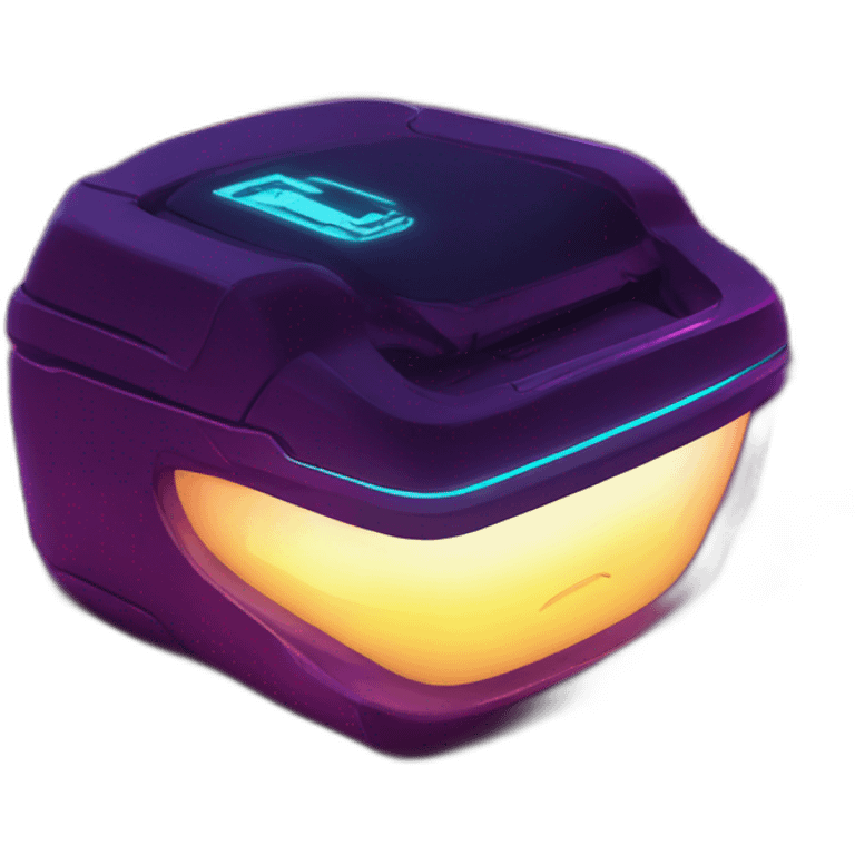 Digital Keys in a cyberpunk environment with neon lighting. emoji