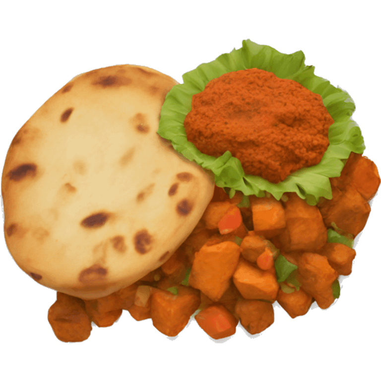 INDIAN FOOD ON A PLATE emoji