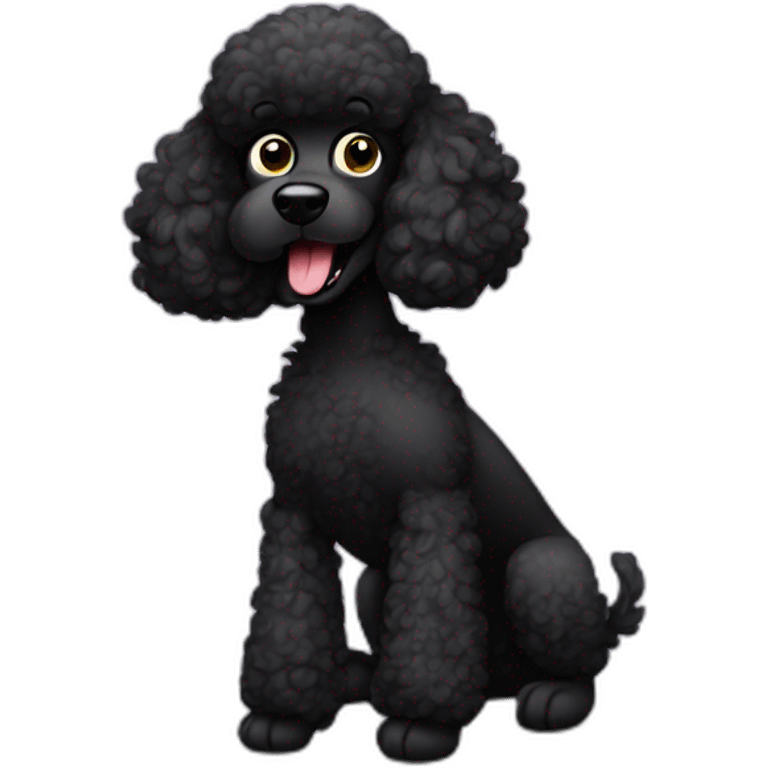 black poodle farts emoji