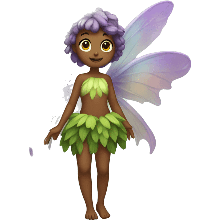 forest fairy with translucent big wings  emoji