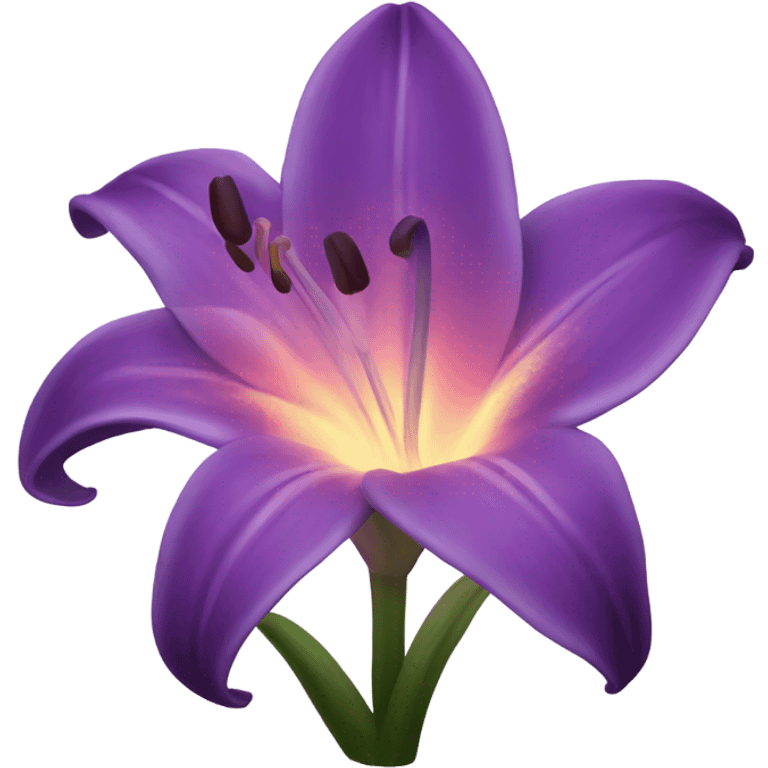 Purple sunset aura lily flower emoji