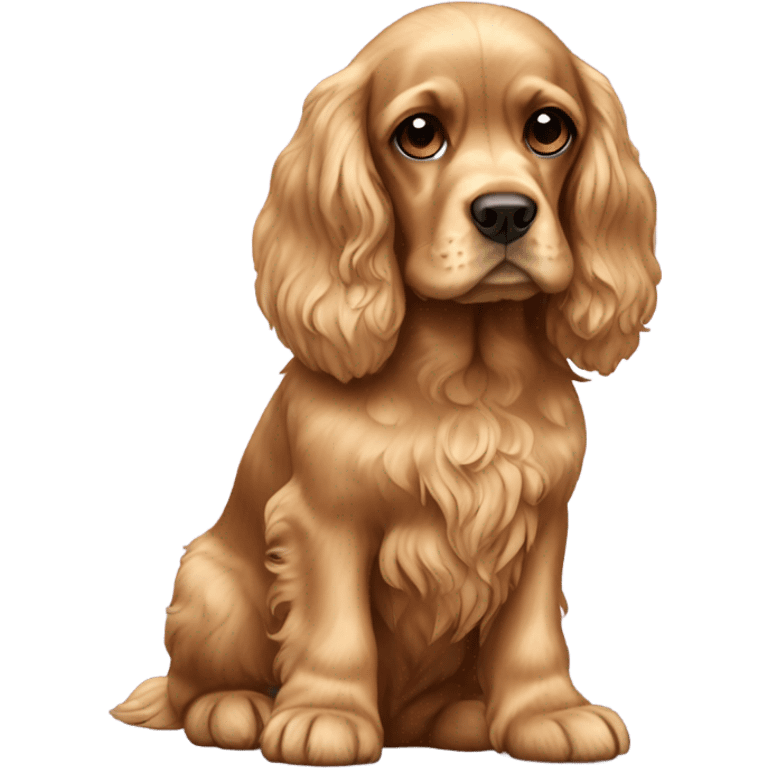 Cocker spaniel golden a bit dark emoji