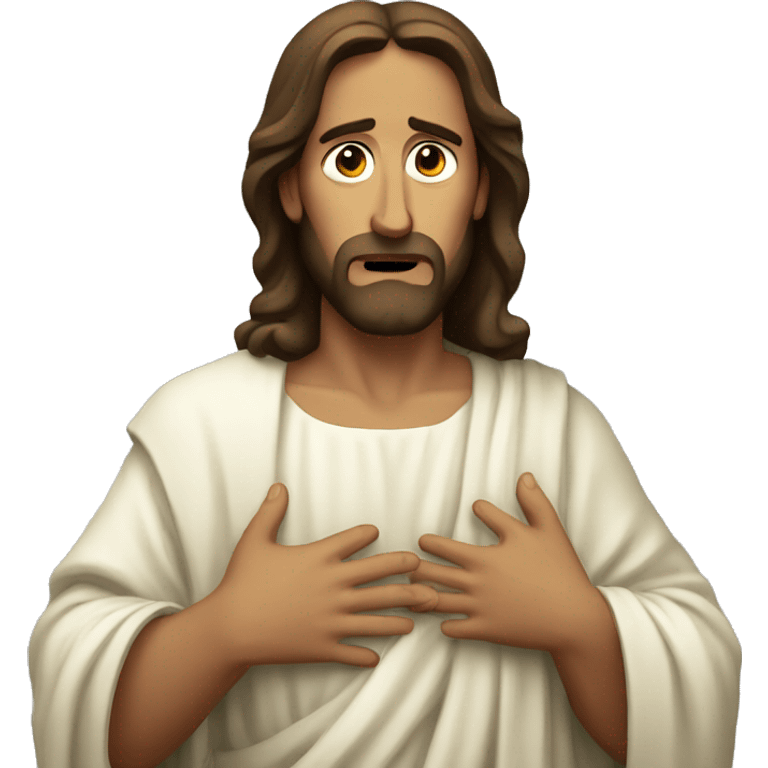 Worried jesus emoji