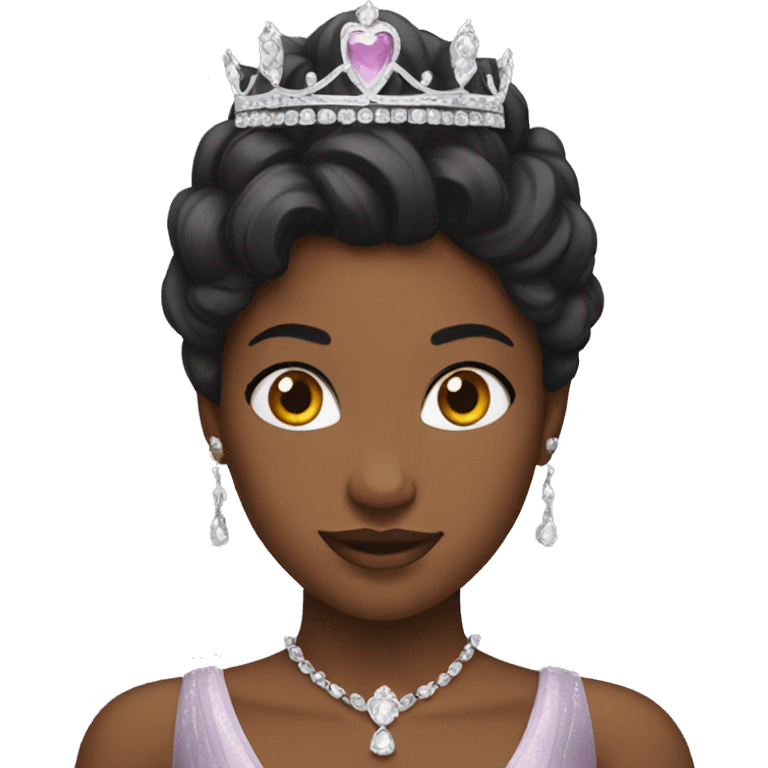 Black princess wearing tiara emoji