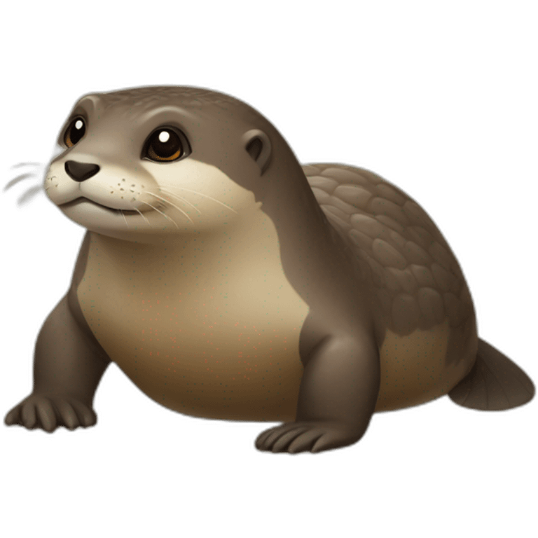 Loutre sur tortue emoji