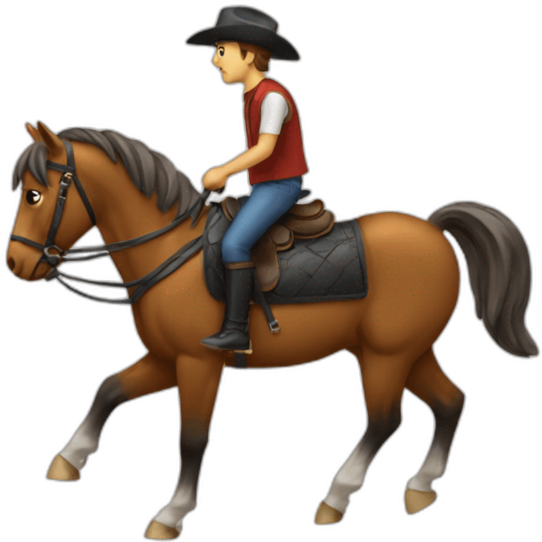 Chat sur cheval emoji