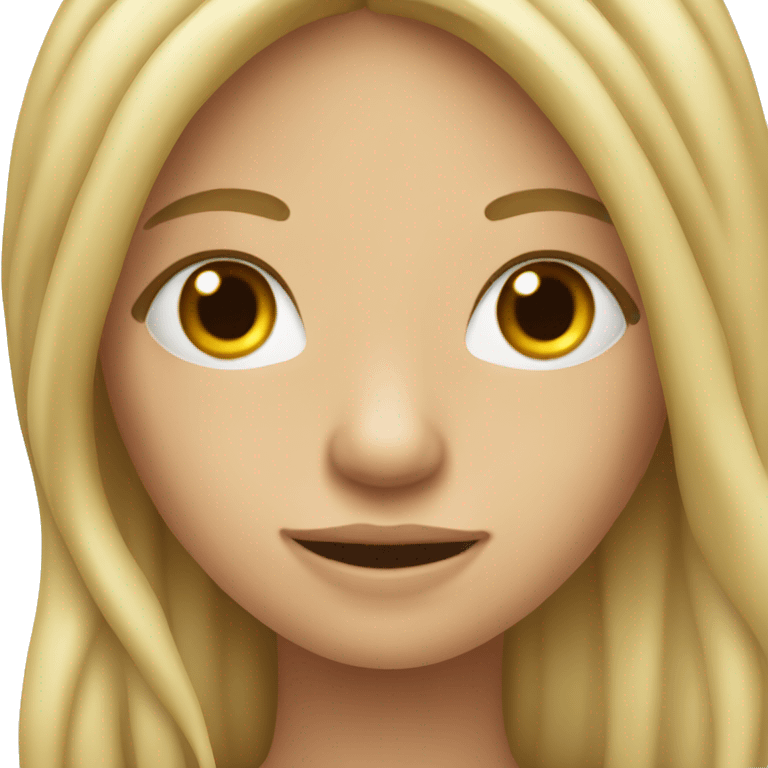 Dirty blond long hair Italian girl with braces emoji