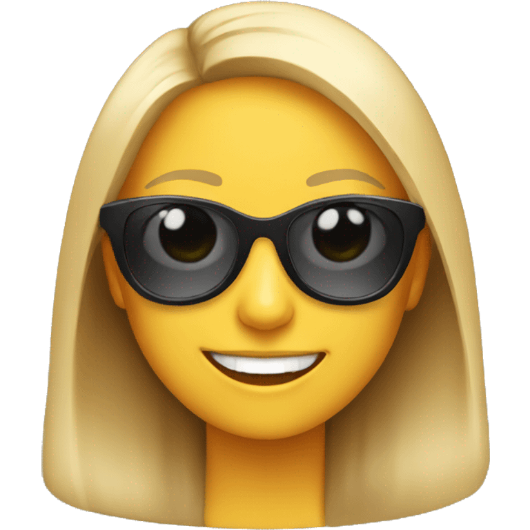 smiling girls in sunglasses emoji