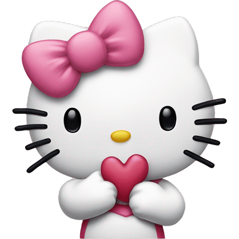 hello kitty blowing kisses emoji