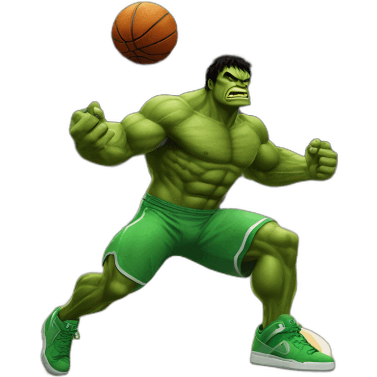 Basketball dunk Hulk emoji