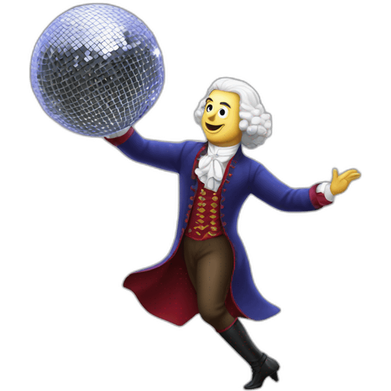 Composer Handel dancing with disco ball emoji