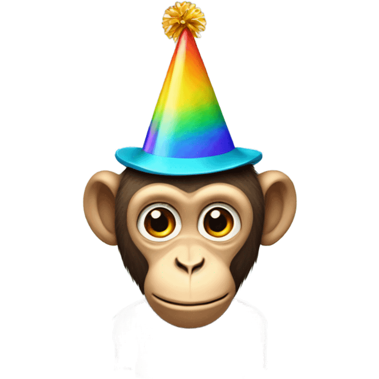 monkey with a party hat emoji