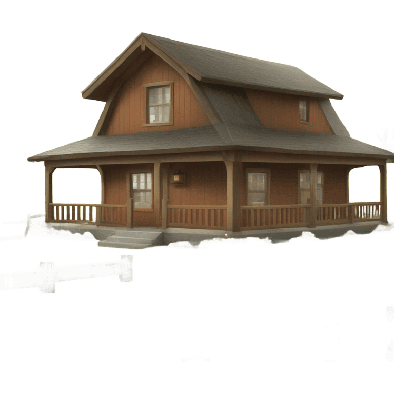 Ranch house on the countryside emoji