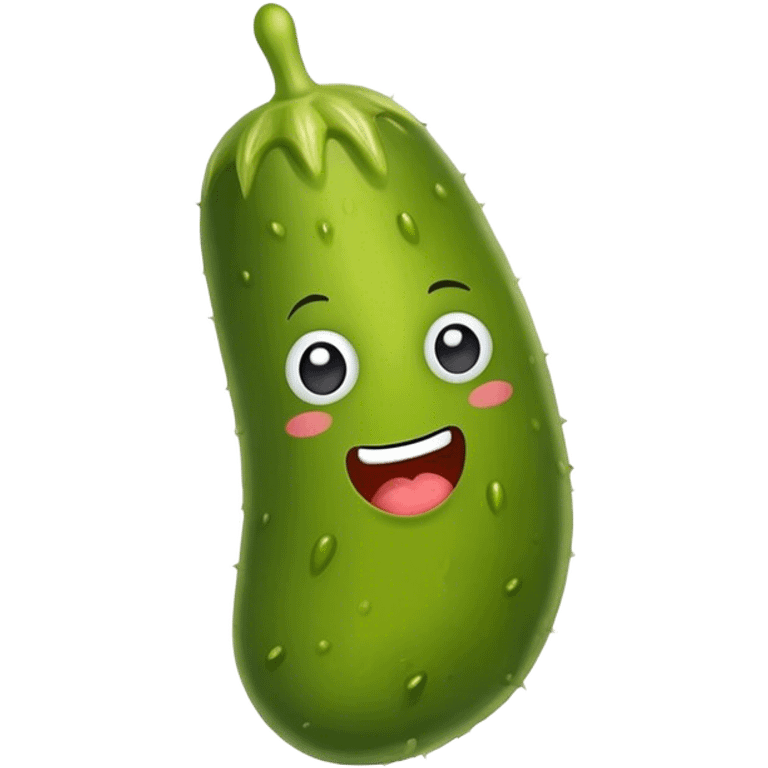 silly pickle emoji