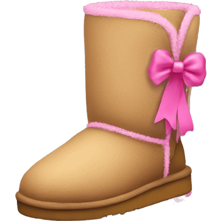 cute uggs with a pink ribbon emoji