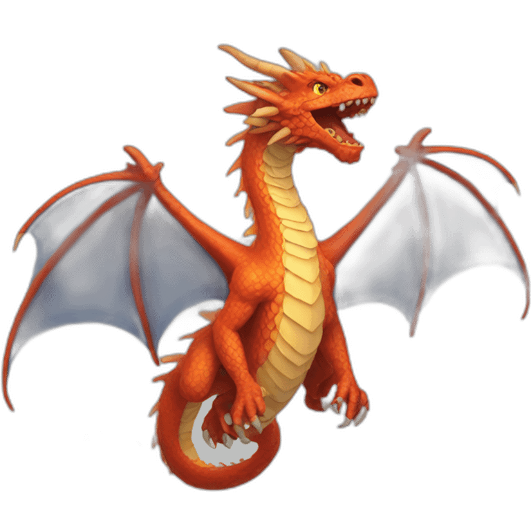 Flying Three headed dragon emoji