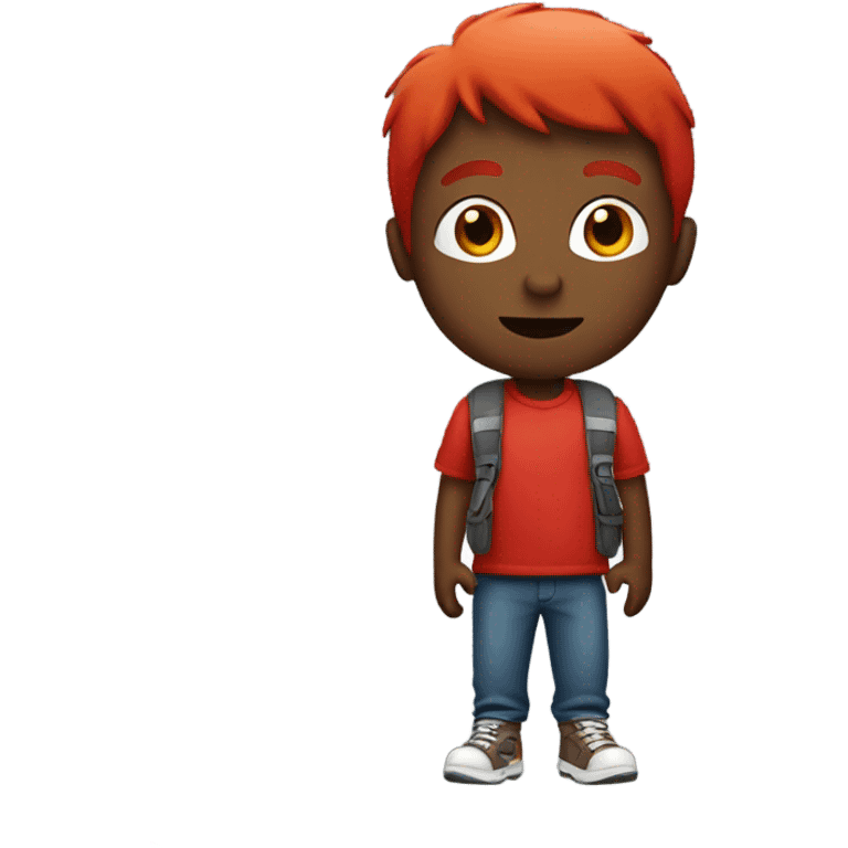 red boy outside emoji