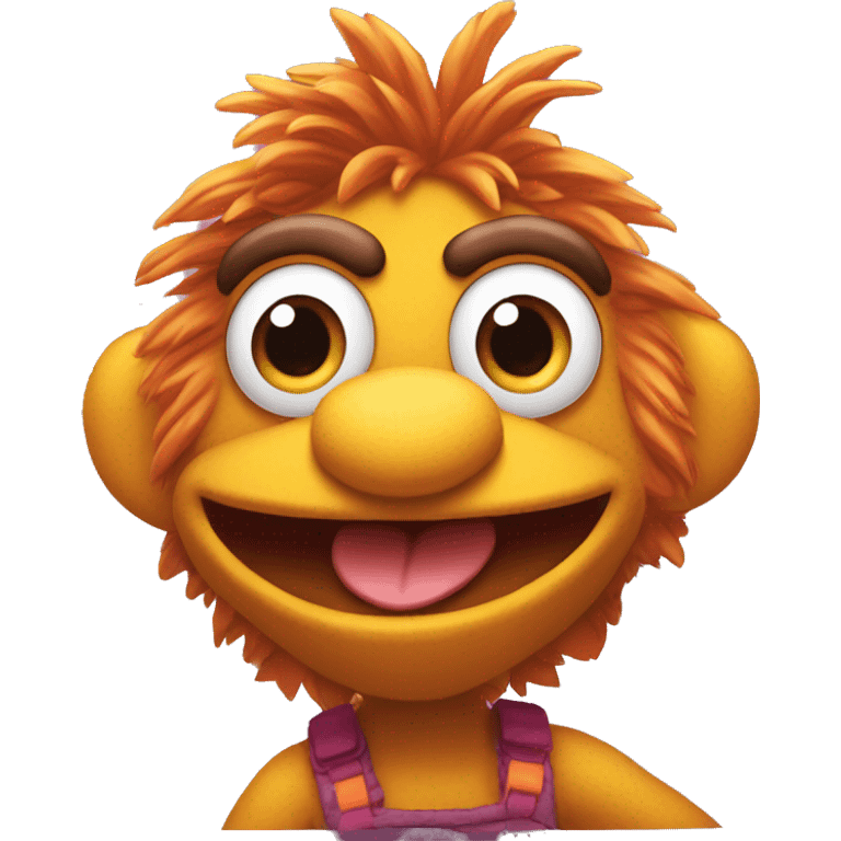 Attractive with adorable huge eyes  Detailed image of  fraggle rocks hot muscle trainer sunset colored emoji