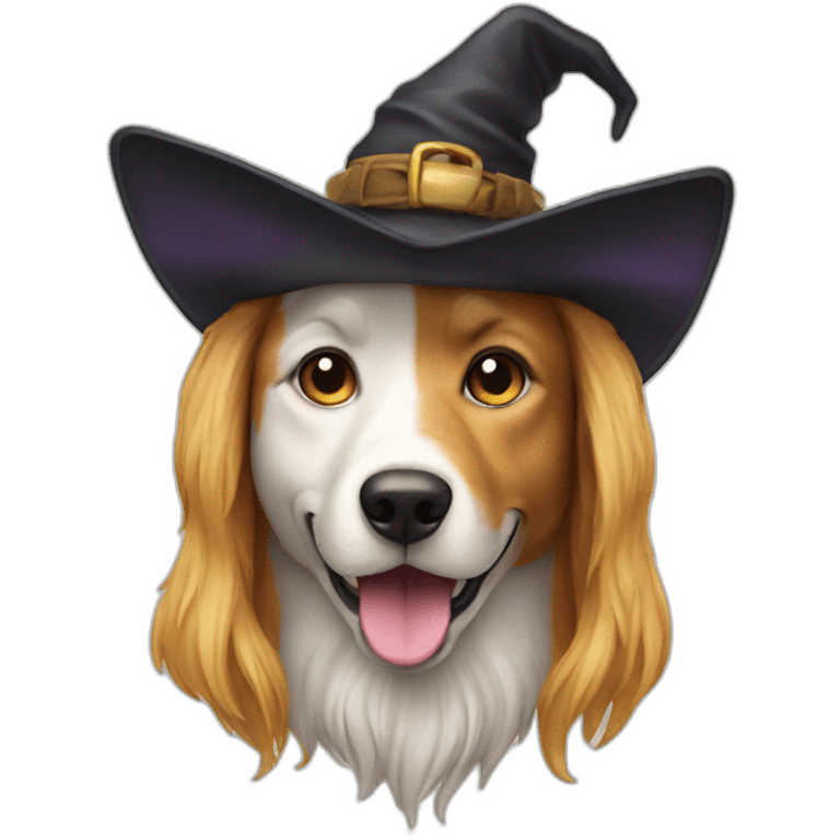 Dog witch beer emoji