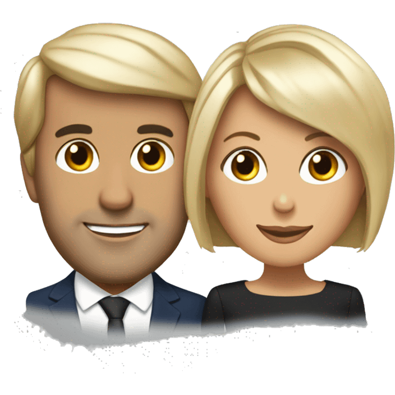 Emmanuel et brigitte macron emoji