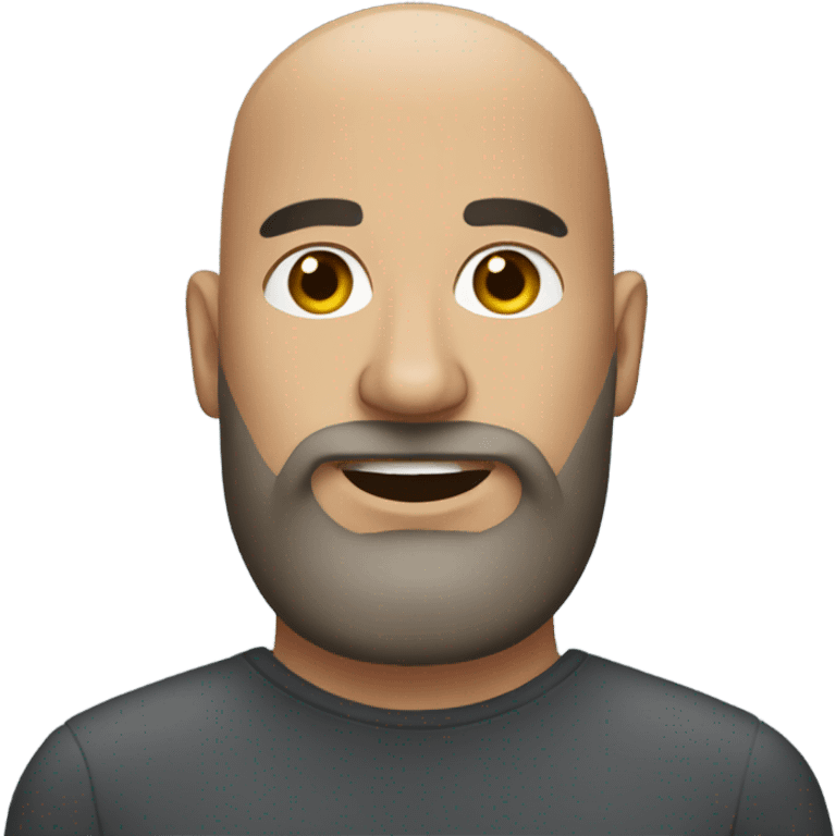 bald man with beard portrait emoji