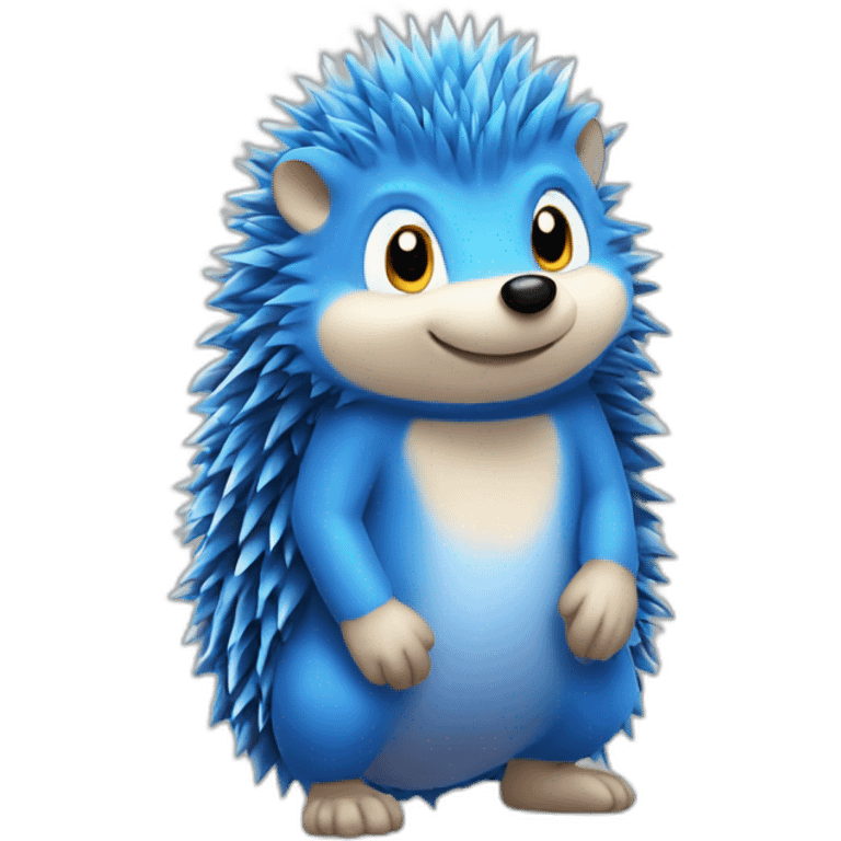 blue hedgehog emoji