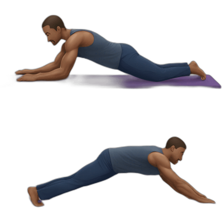 a man doing the planche emoji