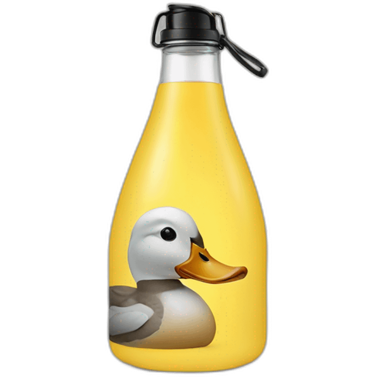 duck water bottle in the middle emoji