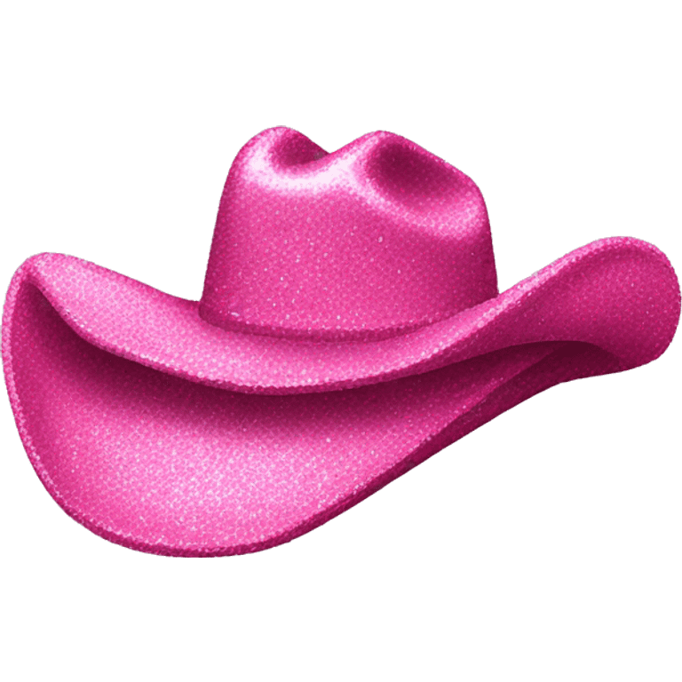 pink glitter cowboy hat emoji