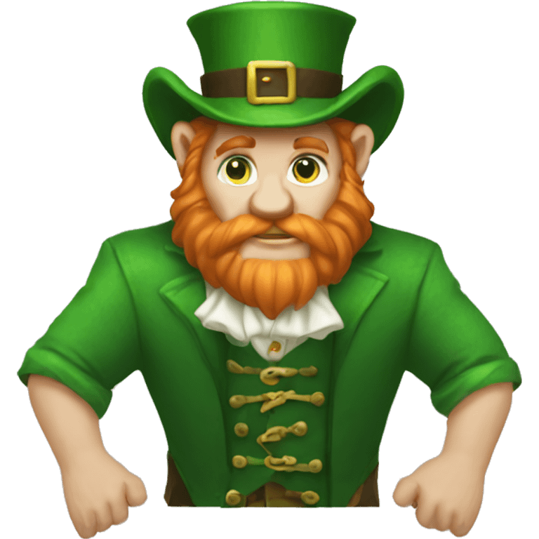 leprechaun shoulder shrug don't know emoji