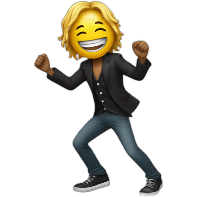 Un rockero bailando emoji