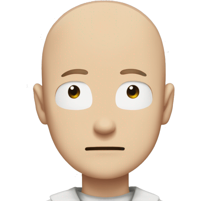 saitama from one punch man, serious mode emoji