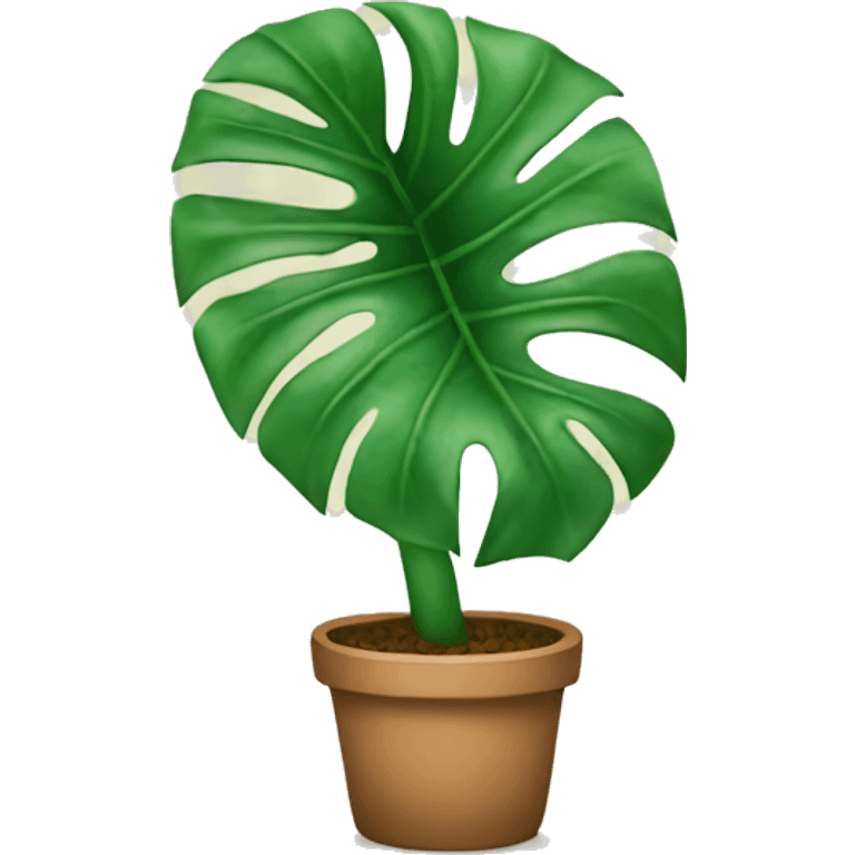 Happy monstera plant emoji