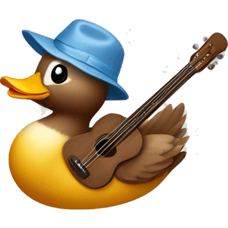 Un canard qui écoute de la musique  emoji