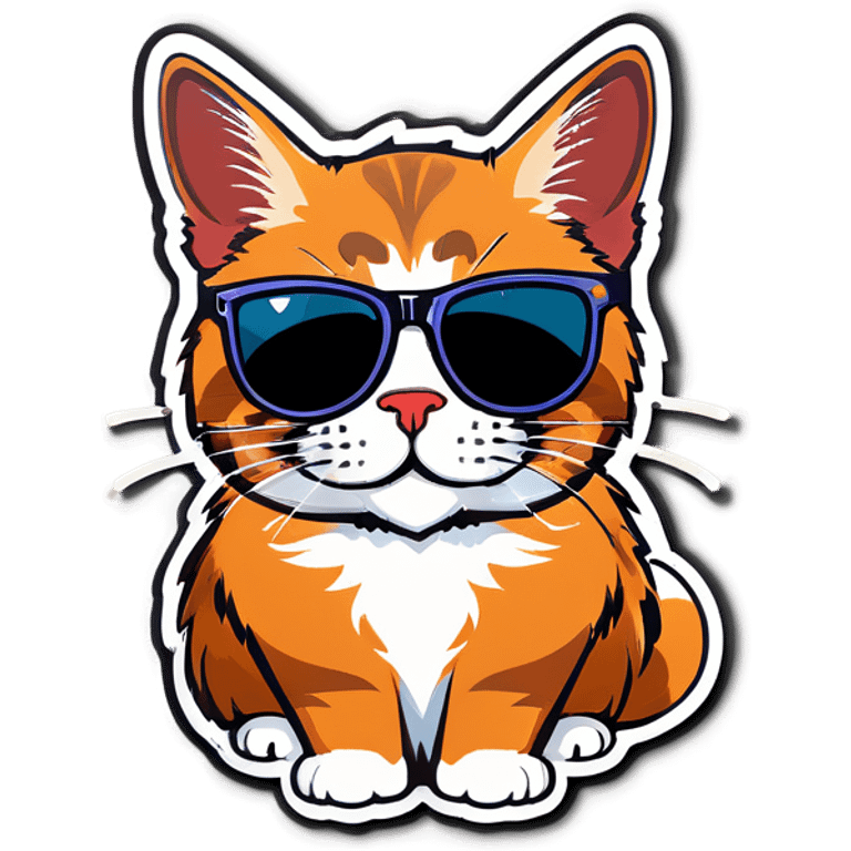 Cat with sunglasses emoji