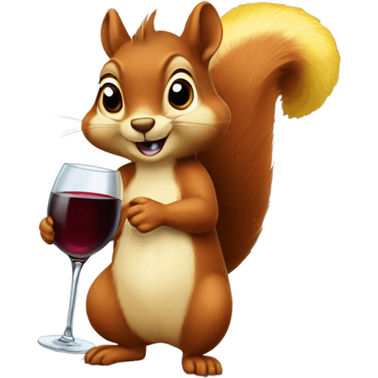 Squirrel with wine and lemons  emoji