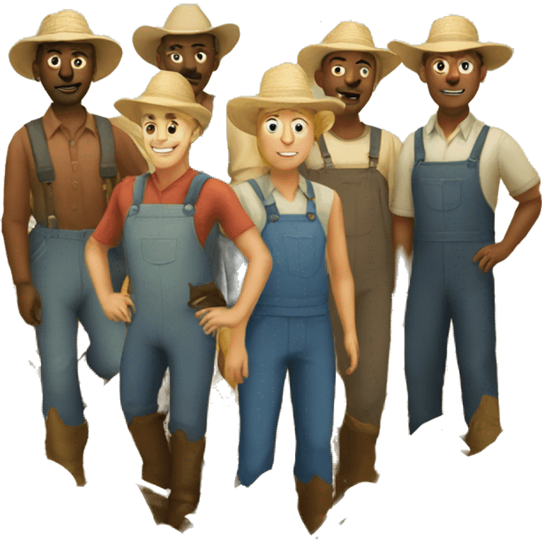 a group of farmers  emoji