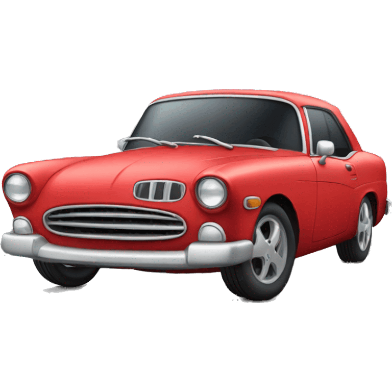 red car at a 3/4 view emoji