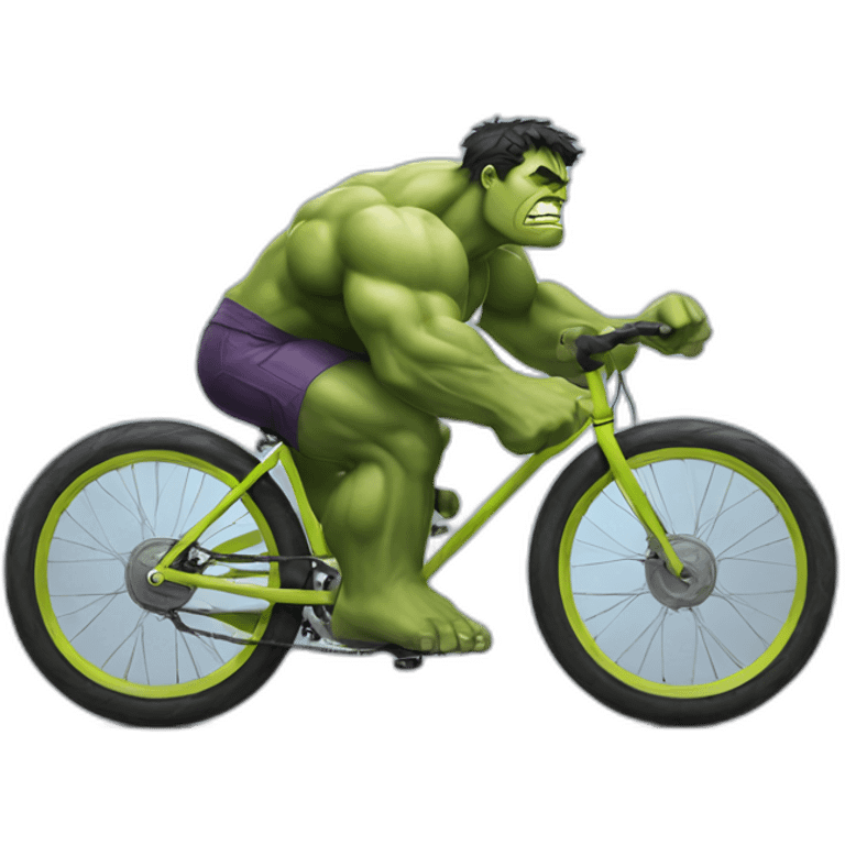 Hulk riding Bike emoji